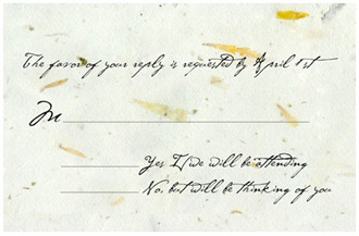 handmade paper reply