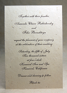 lotka cut edge seed paper invitation 5x7