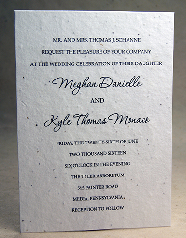 10s seed paper invitation 5x7