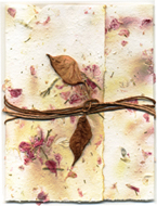 #2s Handmade paper with Hemlock Eco-Twist Lotka Paper Wrap