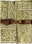 6x9 Golden Woodcut Wrap With Earth Satin Loam