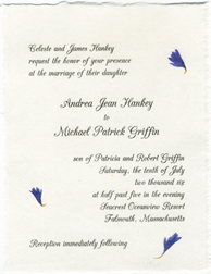 pressed flower invitation