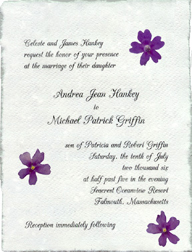 pressed flower invitation