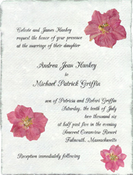 pressed flower invitation