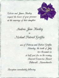 pressed flower invitation