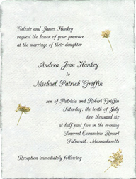 pressed flower invitation