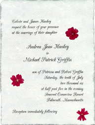 pressed flower invitation