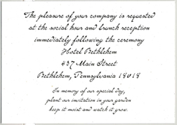 reception card