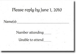 custom recycled reply card