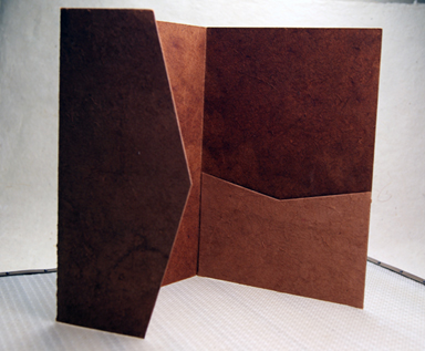 hemlock pocket fold invitation handmade paper