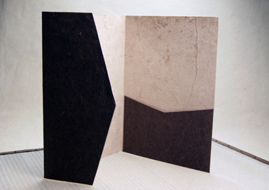 sequoia pocket fold invitation handmade paper