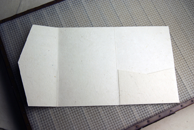 pocket fold invitation handmade paper