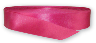 Bright Pink Silky Crush Faux-silk Ribbon, 12mm 1/2in Wide sold per Metre 