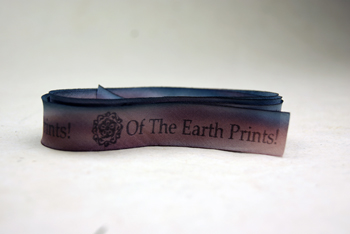 bias cut silk ribbon with print