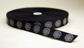 polyester double faced satin ribbon with print