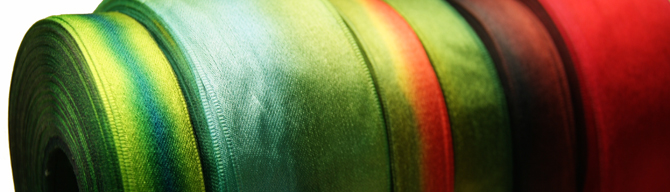 woven edge double faced hand dyed silk ribbon