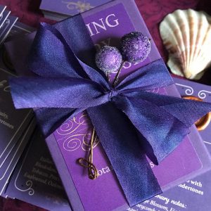 purple colored gift wrapping