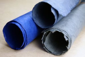 Blue lotka handmade paper