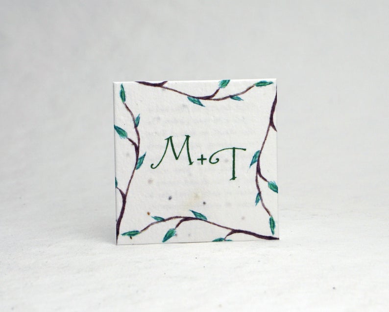 Customized Seed Paper with Initials