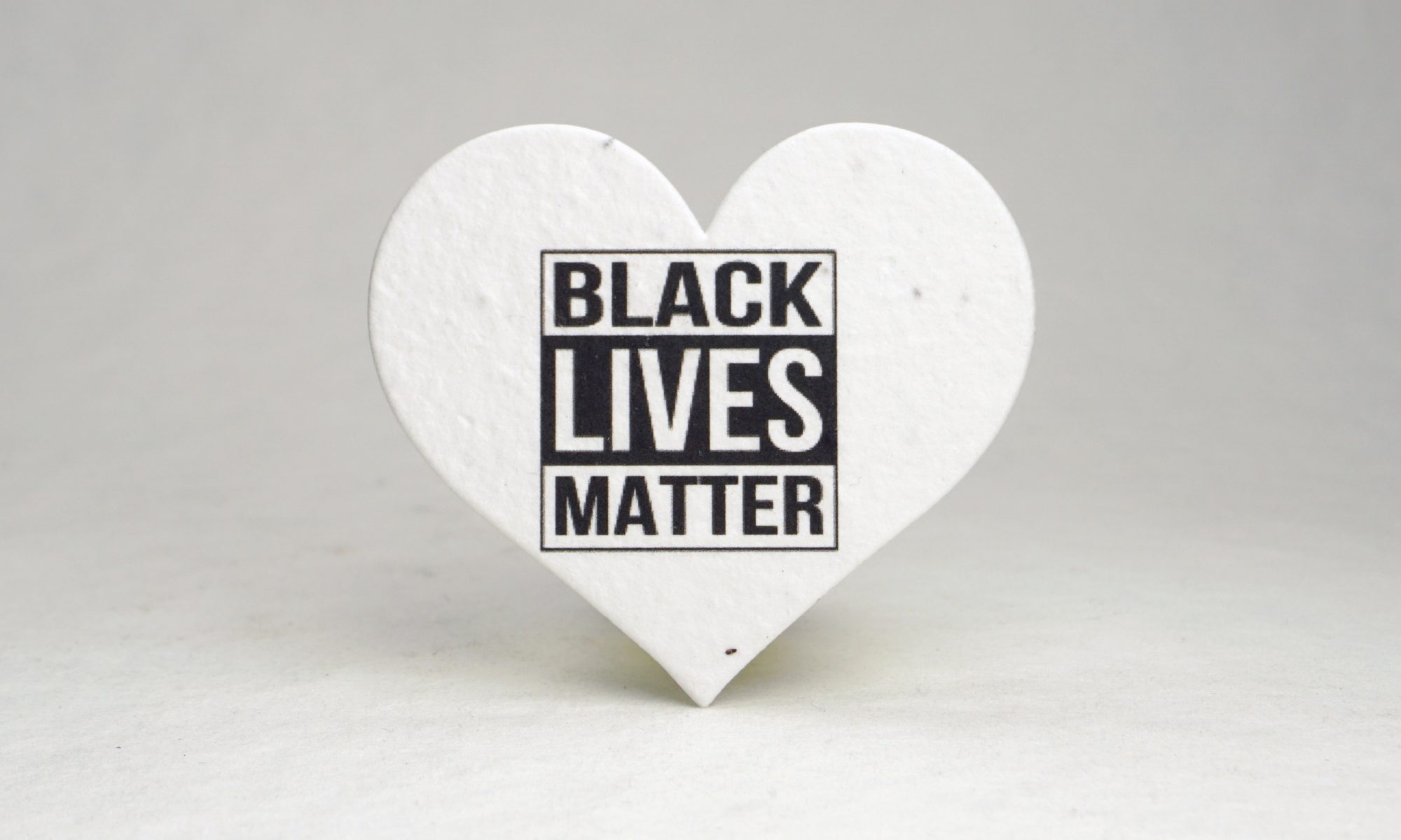 Black Lives Matters Seed Paper Heart Shape