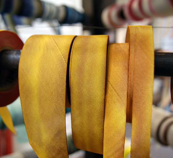 silk ribbon on the rack