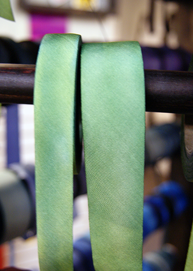 silk ribbon on the rack