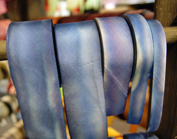 silk ribbon on the rack