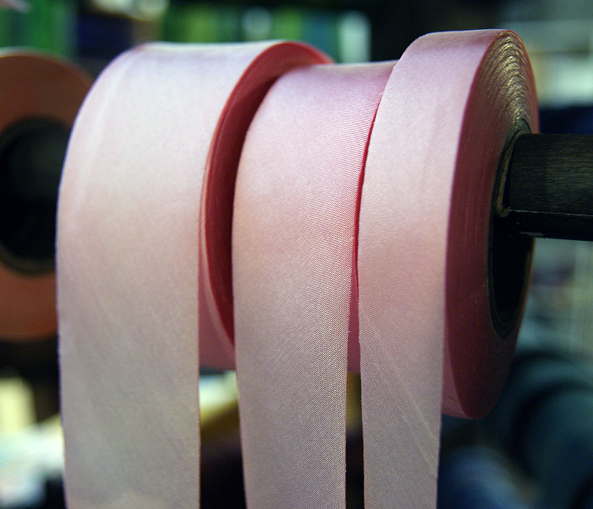 silk ribbon on the rack