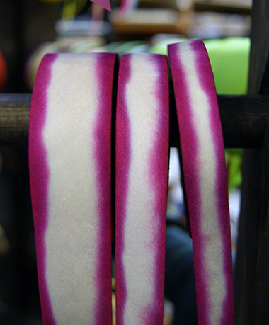 silk ribbon on the rack