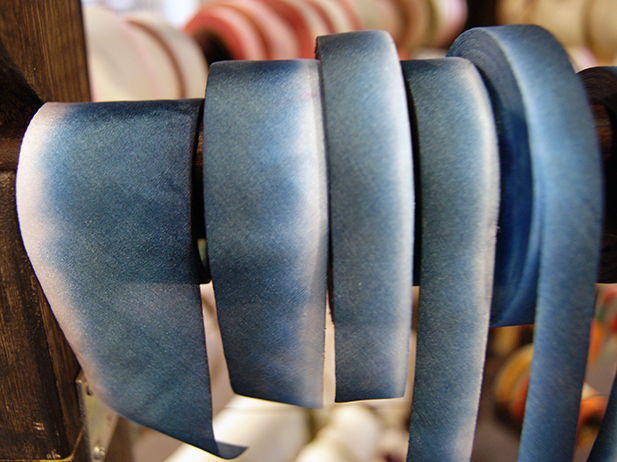 silk ribbon on the rack