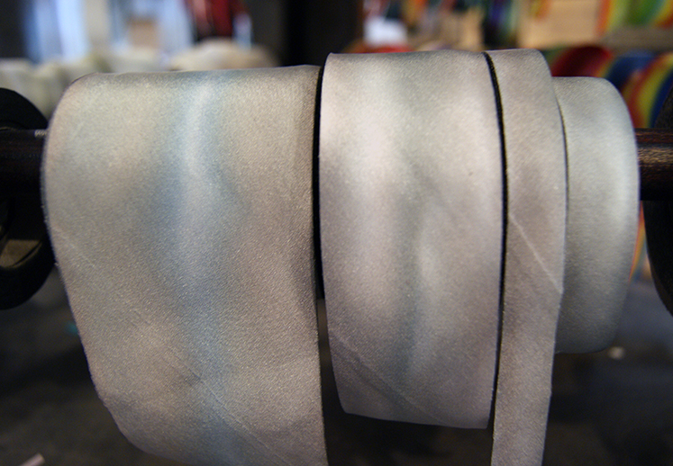 silk ribbon on the rack