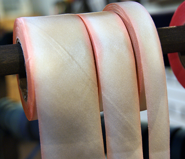 silk ribbon on the rack