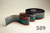 Earth Silk Dyed Ribbon - 509 Black Brown Aqua
