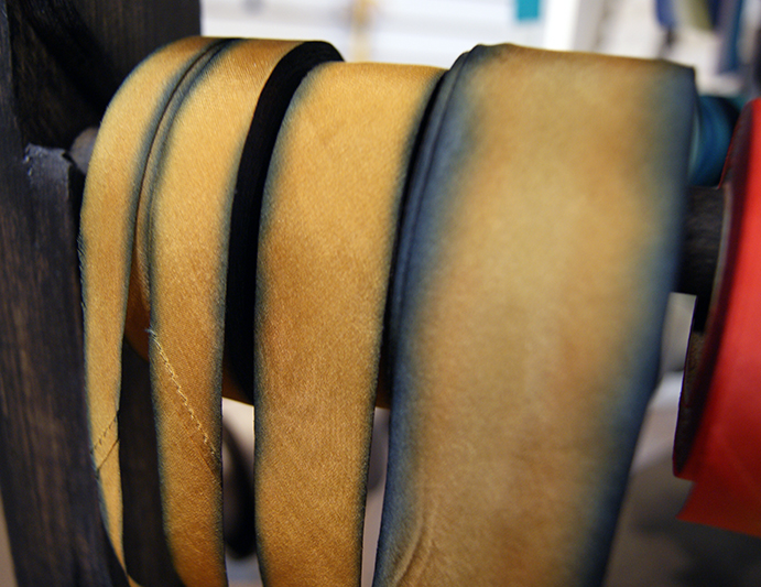 silk ribbon on the rack