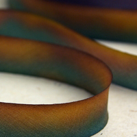 Earth Silk Dyed Ribbon 001 Green Gold