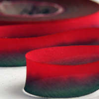 Earth Silk Dyed Ribbon 003 red green