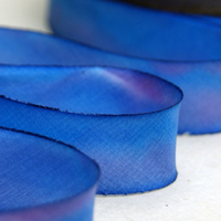Earth Silk Dyed Ribbon blue and purple 004