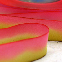 Earth Silk Dyed Ribbon pink and gold 011