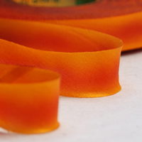 Earth Silk Dyed Ribbon 019 orange red