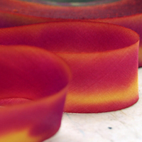 Earth Silk Dyed Ribbon 024 yellow red