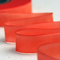 Earth Silk Dyed Ribbon 027 coral