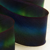 Earth Silk Dyed Ribbon 028 blue purple green