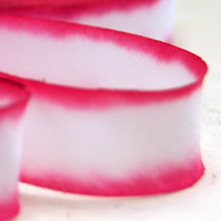 Earth Silk Dyed Ribbon 031 red white