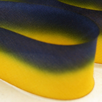 Earth Silk Dyed Ribbon purple, yellow 049