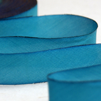 Earth Silk Dyed Ribbon aqua blue 056