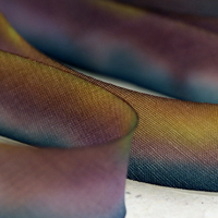 Earth Silk Dyed Ribbon brown, ivory, black 058