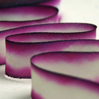 Earth Silk Dyed Ribbon violet, white 059