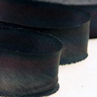 Earth Silk Dyed Ribbon - brown, black 060