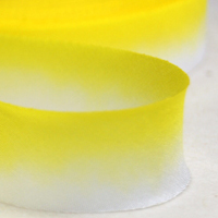 Earth Silk Dyed Ribbon - yellow white 061