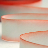 Earth Silk Dyed Ribbon - peach, ivory 062